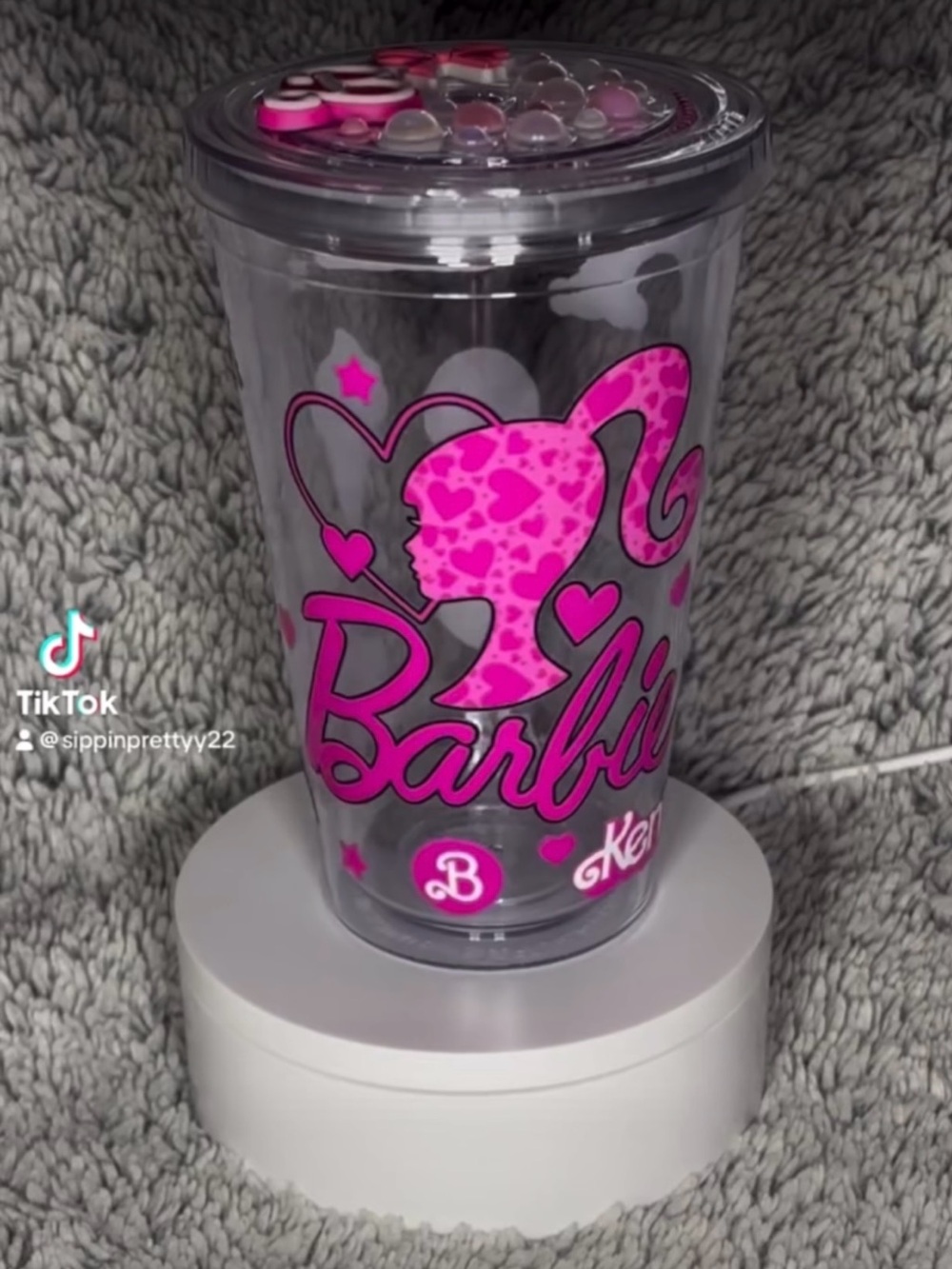 Barbie Pink Logo Acrylic Travel Tumbler